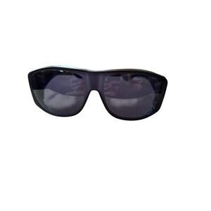 Solar Shield Women's Black Polarized Wear Over Smoke Driving Sunglasses